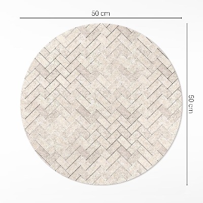 Vinyl floor rug Stone Herringbone Pavers