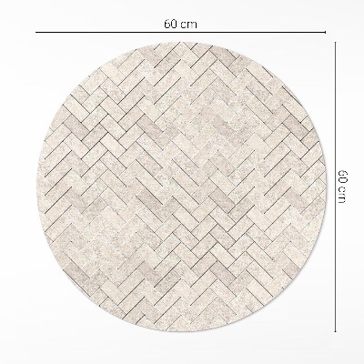 Vinyl floor rug Stone Herringbone Pavers
