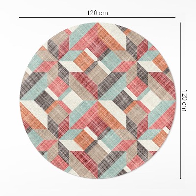 Pvc carpet Worn geometric pattern
