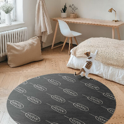 Pvc carpet Minimalist boho leaves