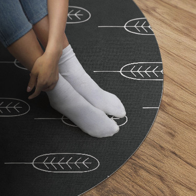 Pvc carpet Minimalist boho leaves