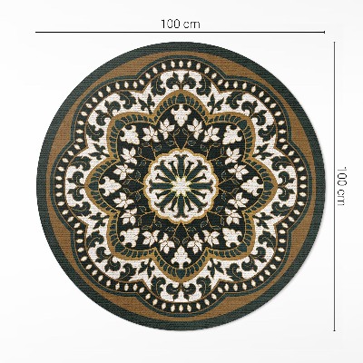 Pvc rug Central plant pattern