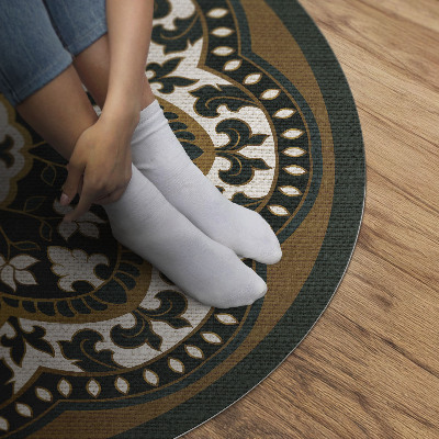 Pvc rug Central plant pattern