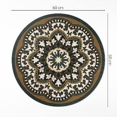 Pvc rug Central plant pattern
