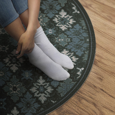Pvc carpet Retro plant checkerboard pattern
