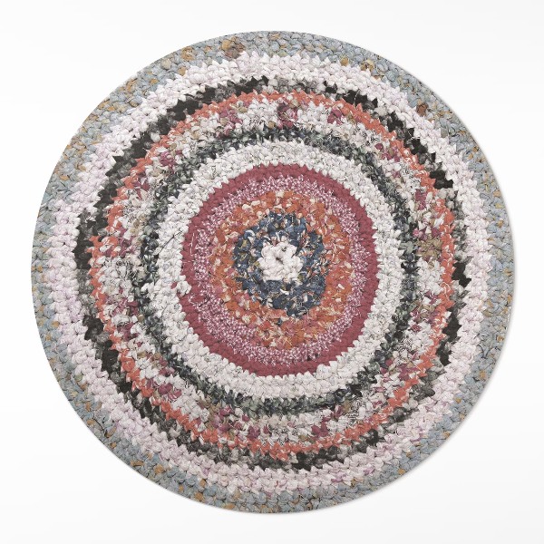 Vinyl rug Knitted vintage pattern