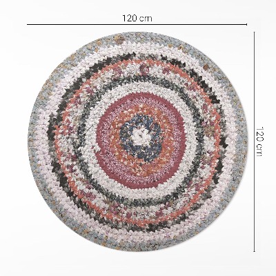 Vinyl rug Knitted vintage pattern