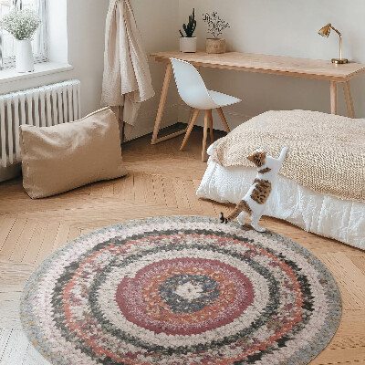 Vinyl rug Knitted vintage pattern
