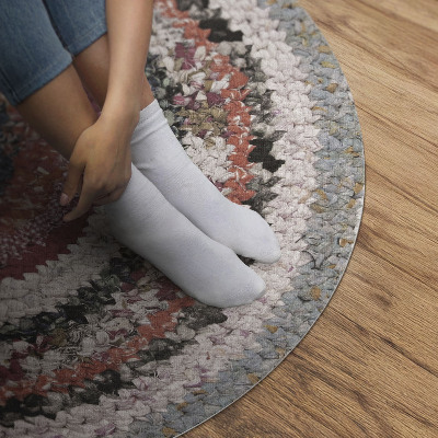 Vinyl rug Knitted vintage pattern