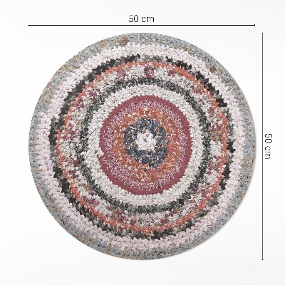 Vinyl rug Knitted vintage pattern