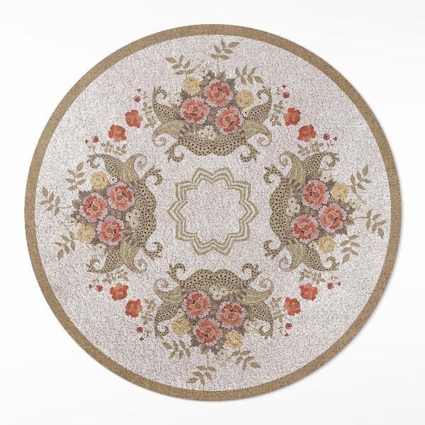 Vinyl floor rug Retro floral compositions