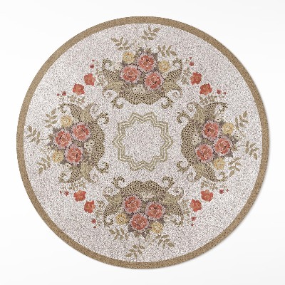 Vinyl floor rug Retro floral compositions