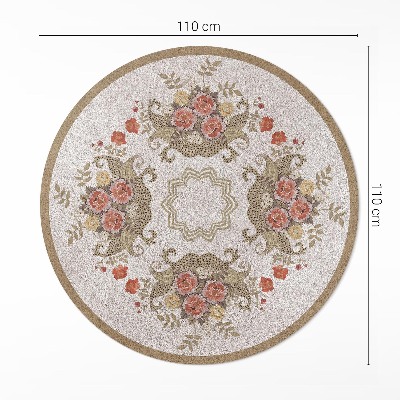 Vinyl floor rug Retro floral compositions