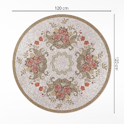 Vinyl floor rug Retro floral compositions