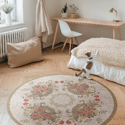 Vinyl floor rug Retro floral compositions