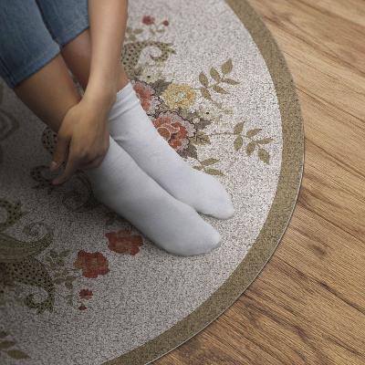 Vinyl floor rug Retro floral compositions