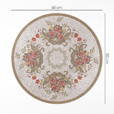 Vinyl floor rug Retro floral compositions