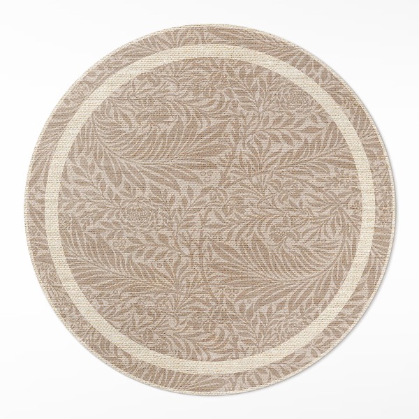 Vinyl rug Vintage boho leaves and twigs
