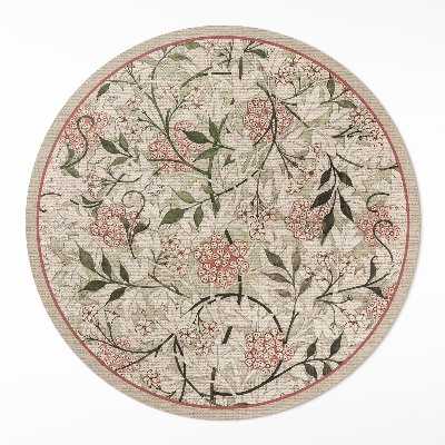 Vinyl floor rug Delicate boho vegetation