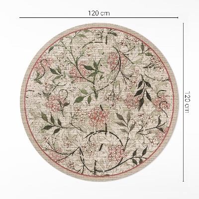 Vinyl floor rug Delicate boho vegetation