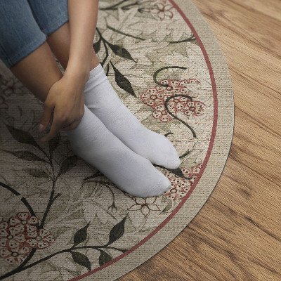Vinyl floor rug Delicate boho vegetation