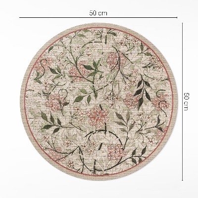 Vinyl floor rug Delicate boho vegetation