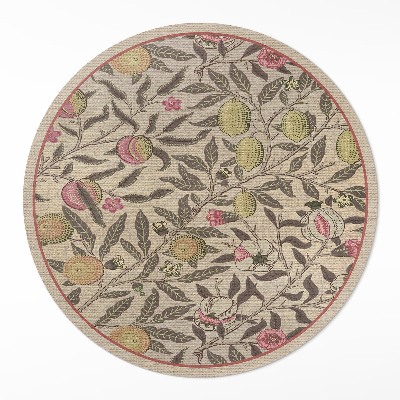 Pvc rug Fruit on branches vintage retro