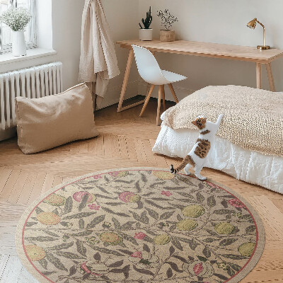 Pvc rug Fruit on branches vintage retro