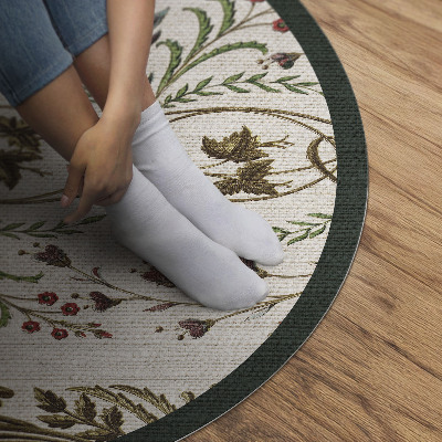 Vinyl rug Decorative plant ornaments