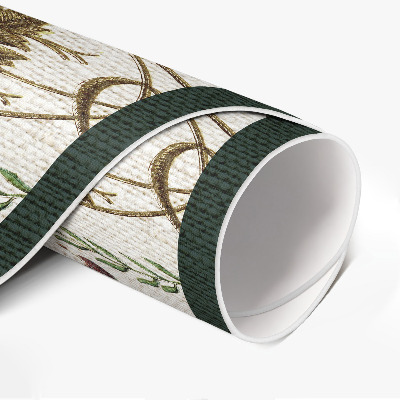Vinyl rug Decorative plant ornaments