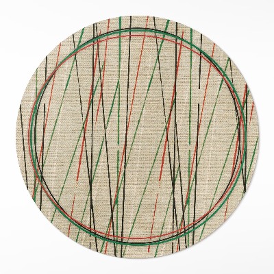 Pvc carpet Colorful lines on textiles