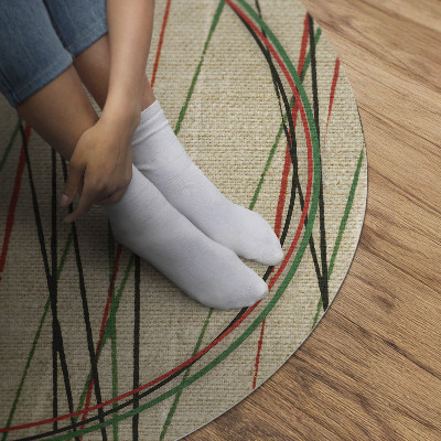 Pvc carpet Colorful lines on textiles