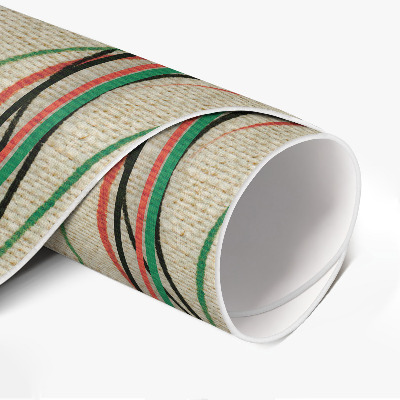 Pvc carpet Colorful lines on textiles