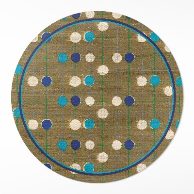 Vinyl rug Colored dots on textiles