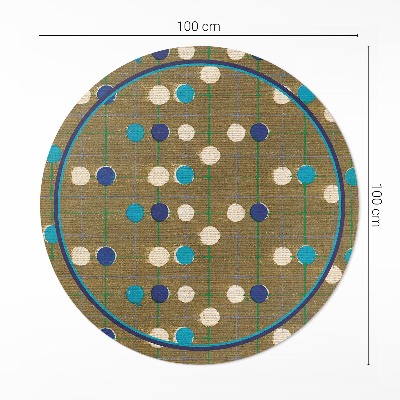 Vinyl rug Colored dots on textiles