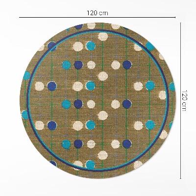 Vinyl rug Colored dots on textiles