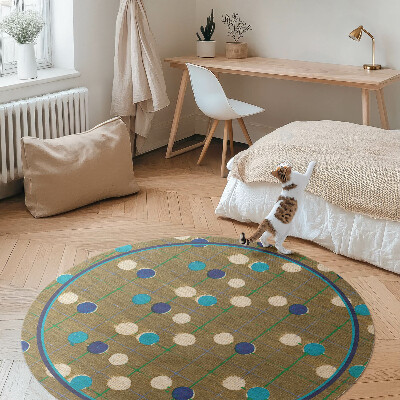 Vinyl rug Colored dots on textiles