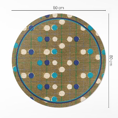 Vinyl rug Colored dots on textiles