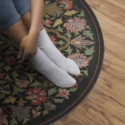 Pvc rug Colorful floral composition