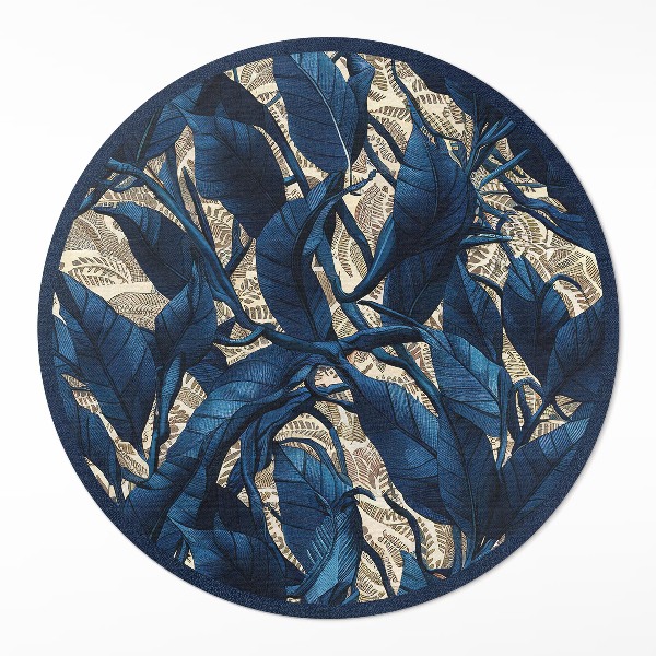 Vinyl rug Back leaves of plants nature motif