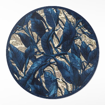 Vinyl rug Back leaves of plants nature motif