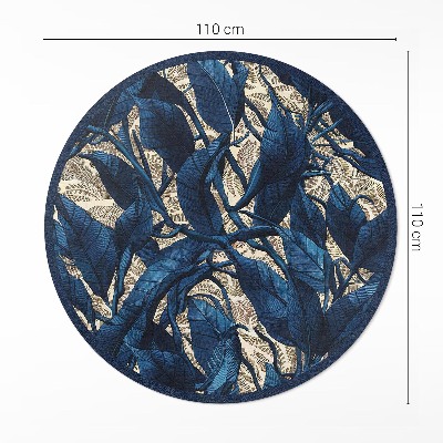 Vinyl rug Back leaves of plants nature motif