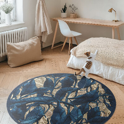 Vinyl rug Back leaves of plants nature motif