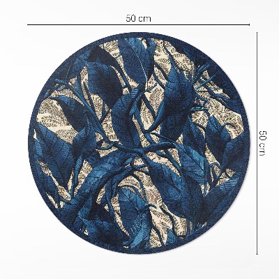 Vinyl rug Back leaves of plants nature motif