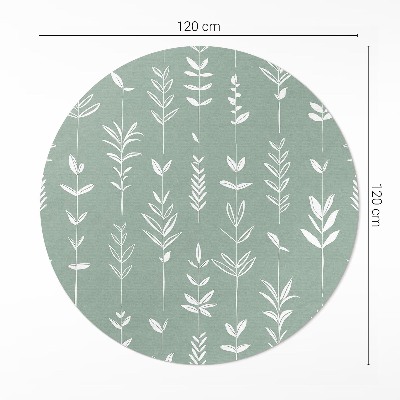 Pvc carpet Tiny plants boho delicate leaves