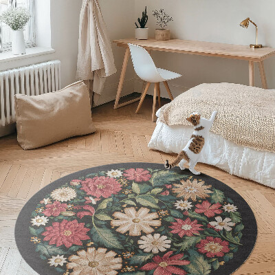 Pvc rug Field flowers pastel delicate plants