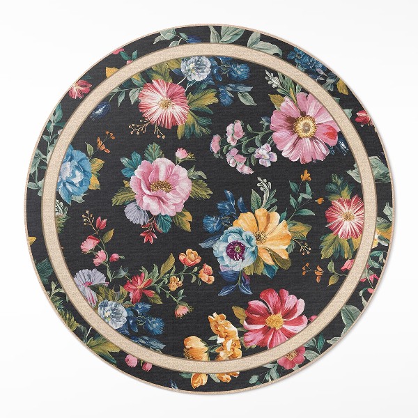 Pvc carpet Rich colorful wildflowers meadow vintage