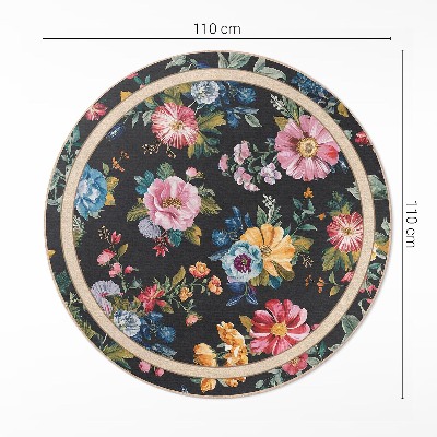 Pvc carpet Rich colorful wildflowers meadow vintage