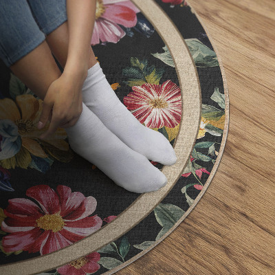 Pvc carpet Rich colorful wildflowers meadow vintage