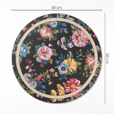 Pvc carpet Rich colorful wildflowers meadow vintage